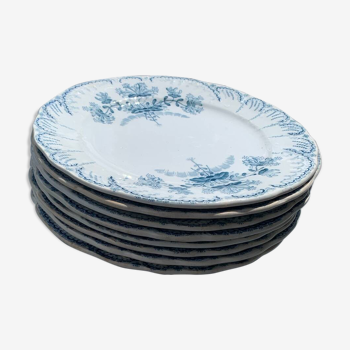 Set of 8 iron earthenware plates