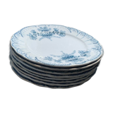 Set of 8 iron earthenware plates