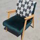 Paire de fauteuils Mid-Century Modern retapissés années 1960