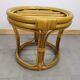 Vintage old rattan pouf