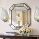 Set of 2 Rare Wall light Blue Jewel Murano Glass Leave by Barovier e Toso, 1950s