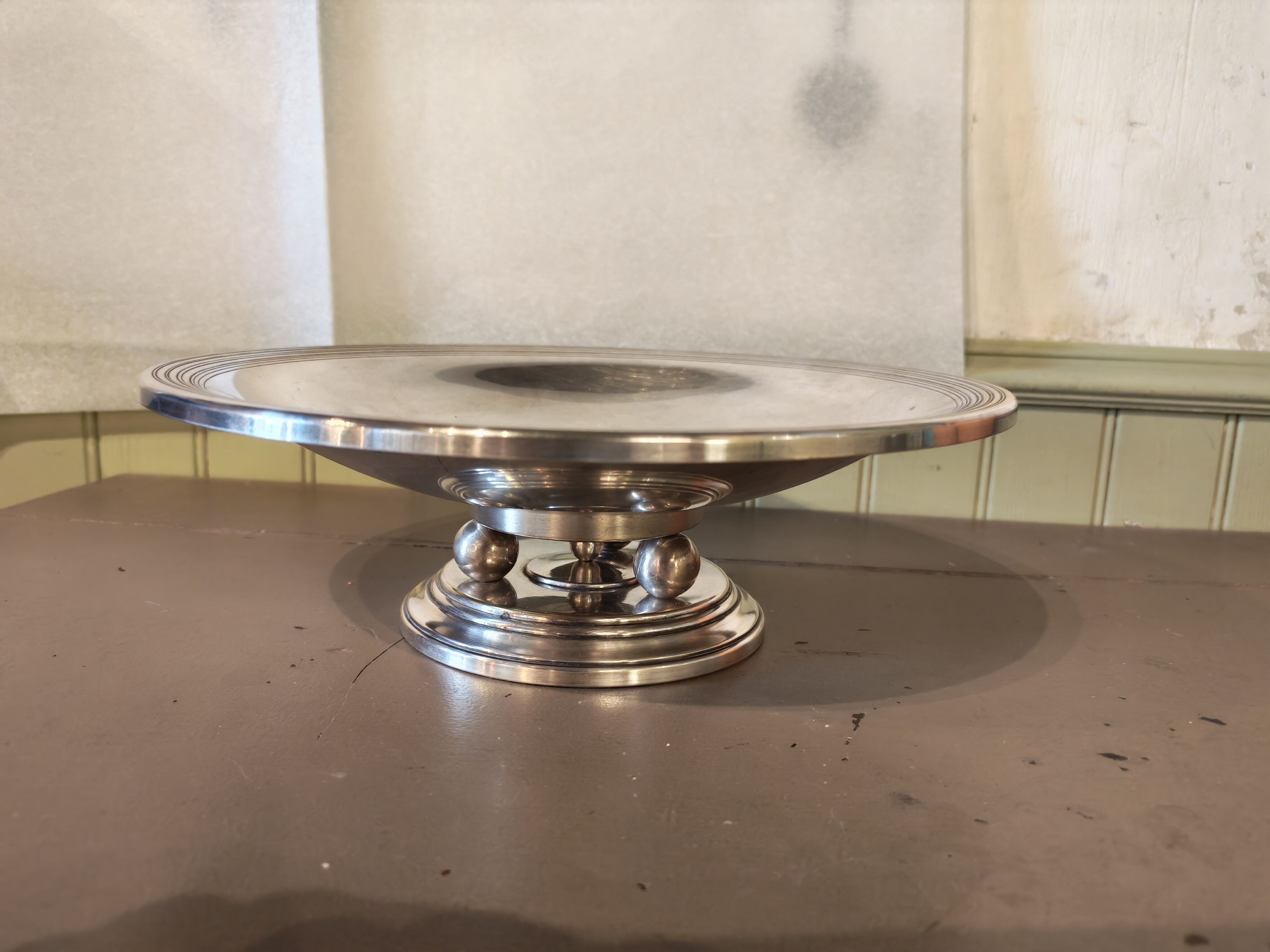 Art Deco silver-plated cup