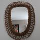 Vintage rattan mirror 66x51cm