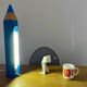 Stone pencil lamp Sala for Vilac Vintage minimalist 80s