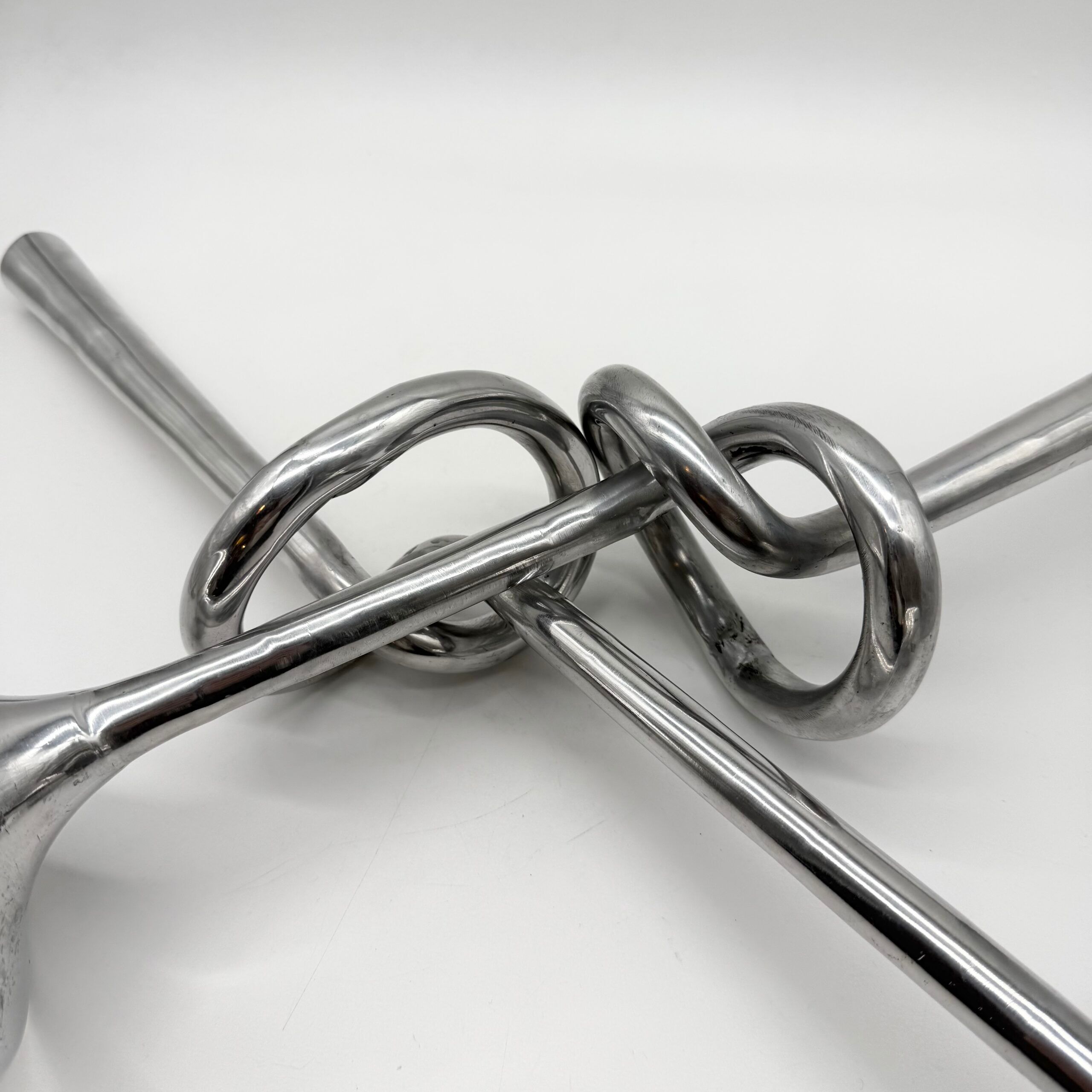 XXL "Giant Knot" candlestick pair – 1980s