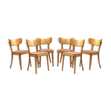 6 thonet chairs in blond wood