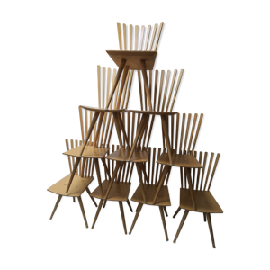 10 chaises Mikado par Johannes