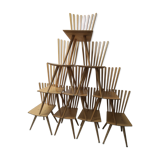 Mikado Chairs by Johannes Foersom and Peter Hiort-Lorenzen for Fredericia, 1990s, Set of 10