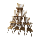 10 chaises Mikado par Johannes Foersom et Peter Hiort-Lorenzen pour Fredericia, années 1990, Set de 10