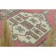 1970s vintage Turkish Oushak handmade wool cotton pink area rug 190x245