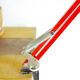 Red articulated architect lamp