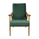 Vintage Velvet Green Armchair  1970s
