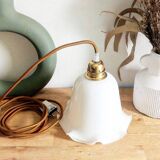 Vintage opaline portable lamp