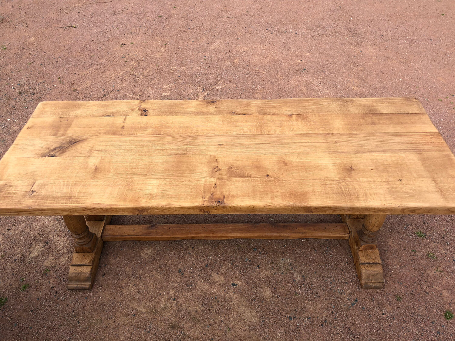 Solid oak monastery table