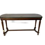 Louis XVI style 2-seater caned piano bench