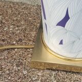 Lamp from the house Le Dauphin in ceramic and gilded brass