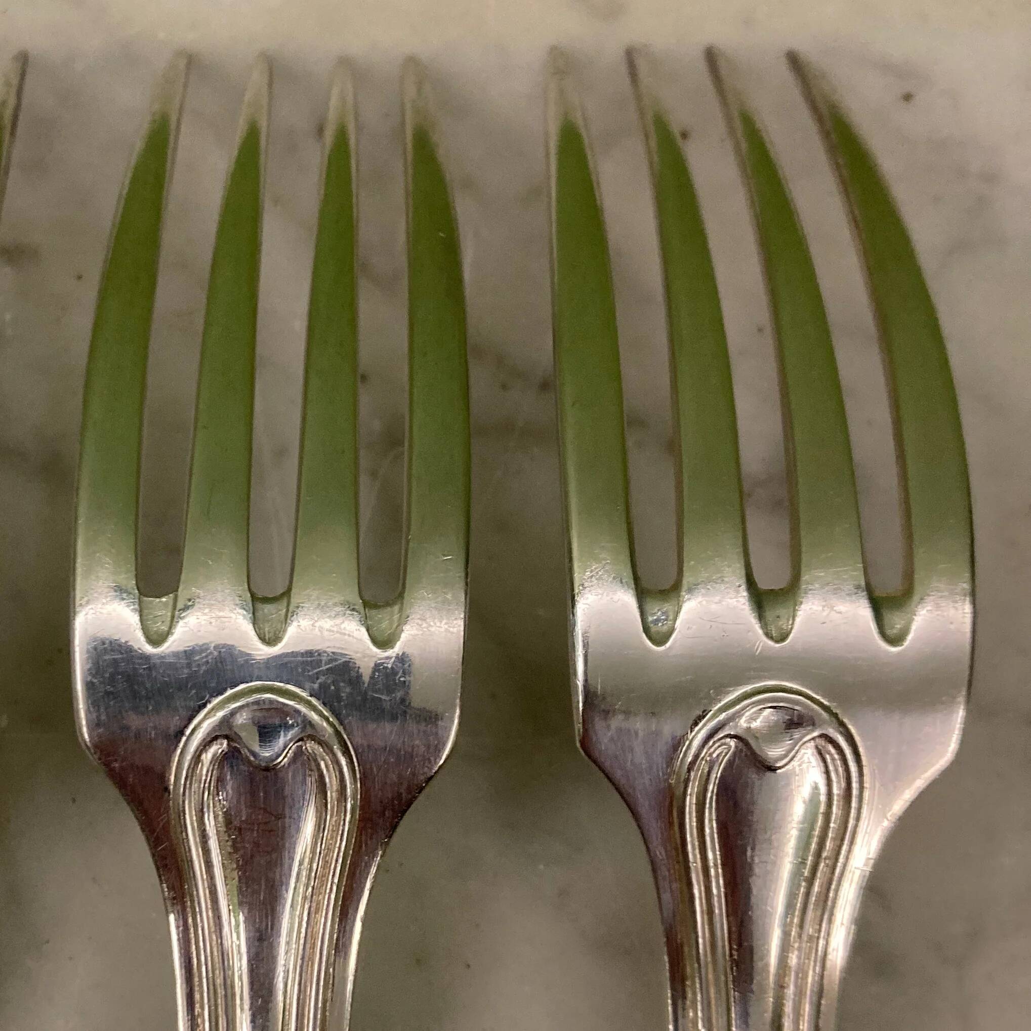 Charles Christofle 4 forks model Chinon
