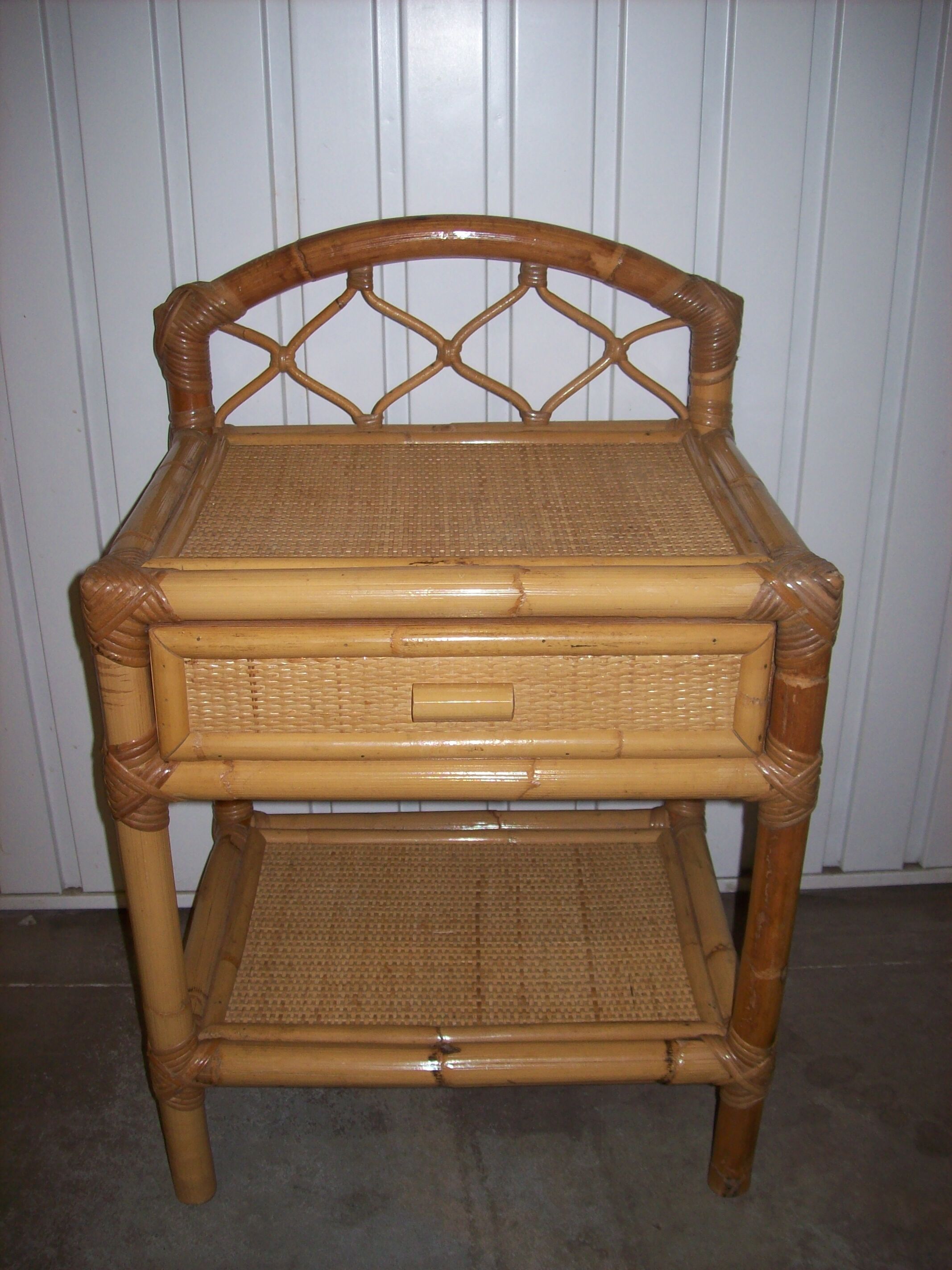 Rattan bedside