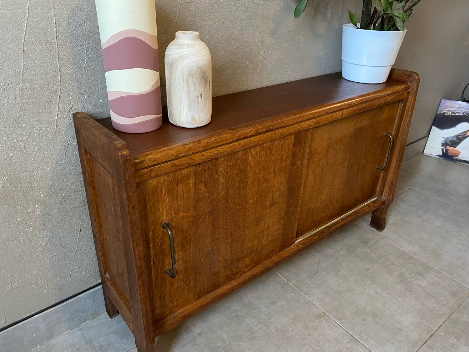 Small vintage wooden storage unit