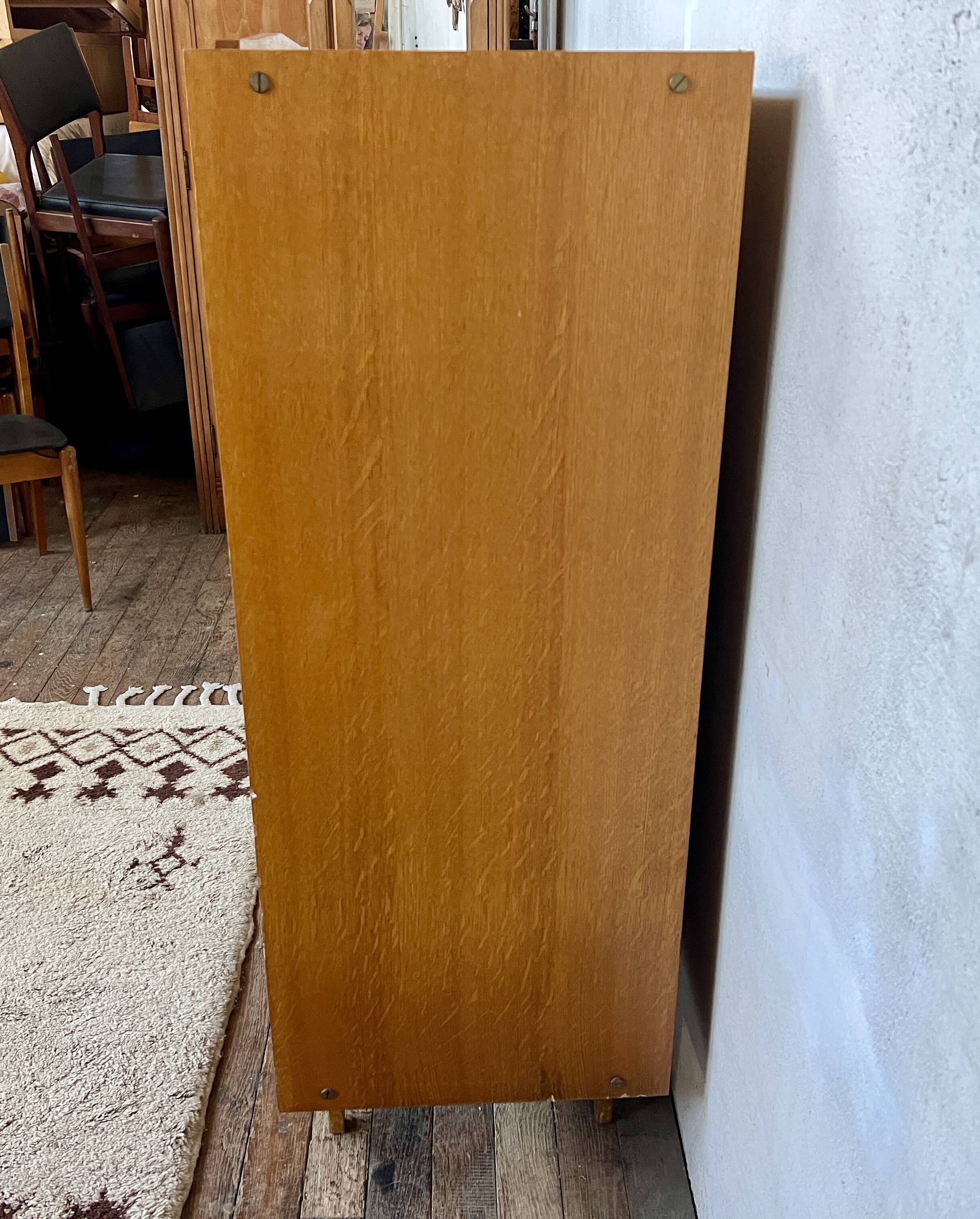 🌿 Vintage wood & cane wardrobe – Scandinavian style ✨