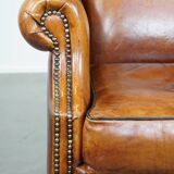 Sheep leather wingback chair
