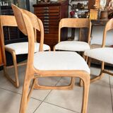 Ensemble de 4 chaises Baumann traîneau
