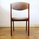 Set of 6 chairs in thick velvet and teak base