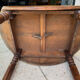 Farm table, two drop-leaves, 19th century, solid walnut.