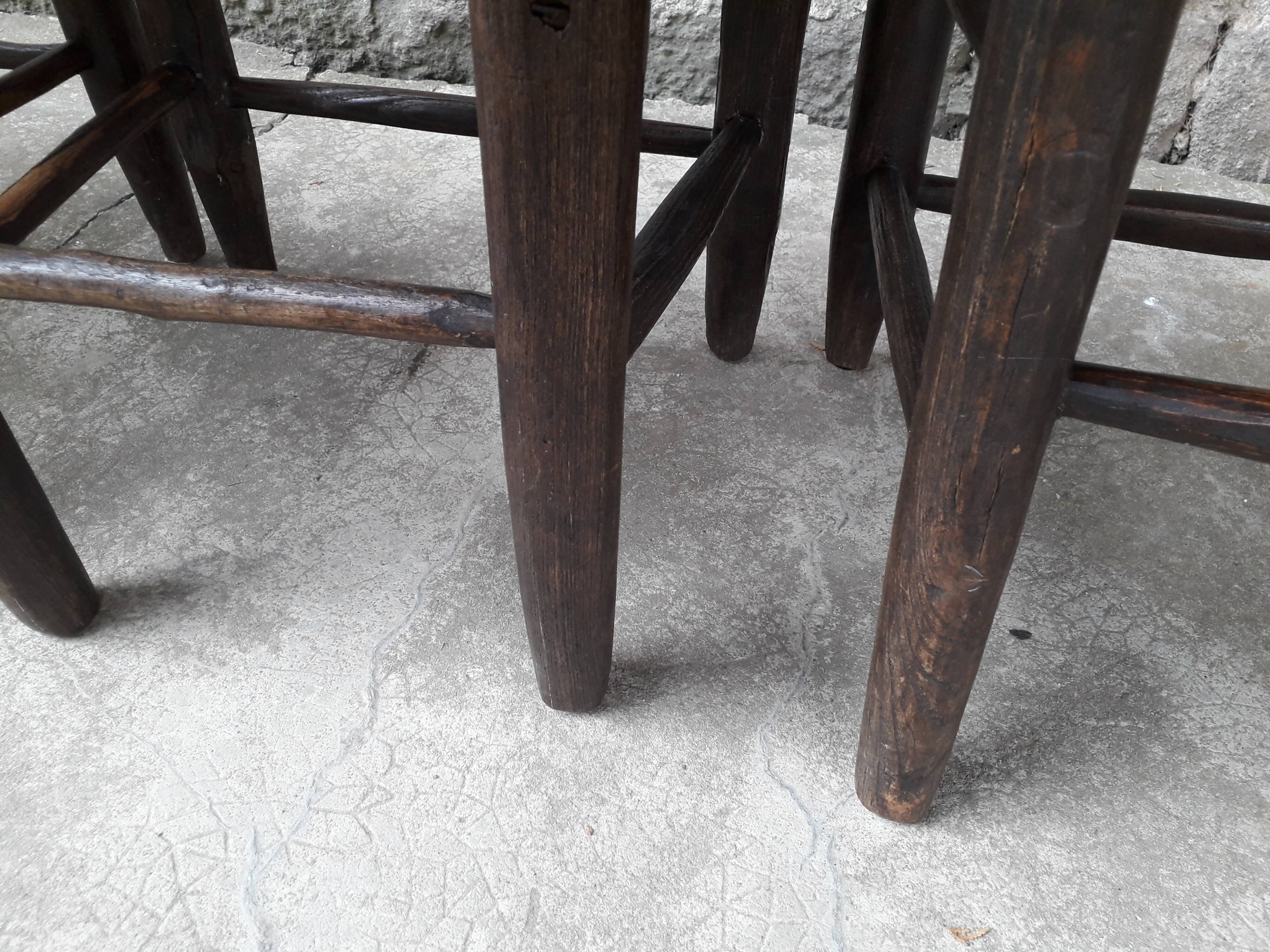 Mulched brutalist chairs, set of 6