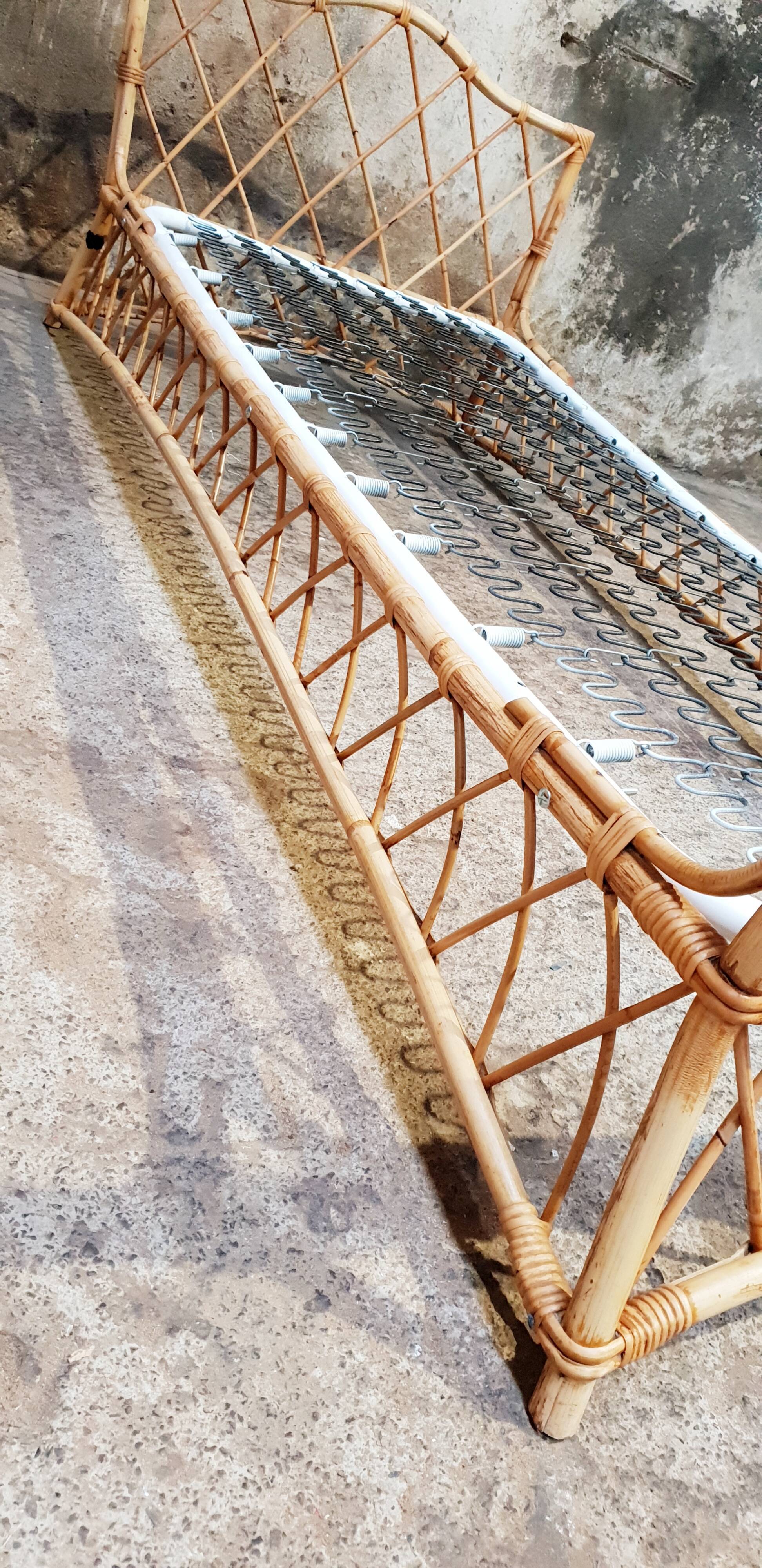Vintage rattan bed