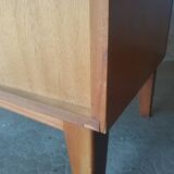 Vintage 70s light wood bedside table