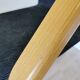 Vintage Beech Wood Dining Chair: 1970s Space Age Black Fabric