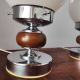 Paire de lampes mazzega 1970 verre de Murano