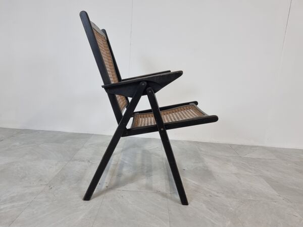Chaise pliable italienne du milieu du siècle, années 1960