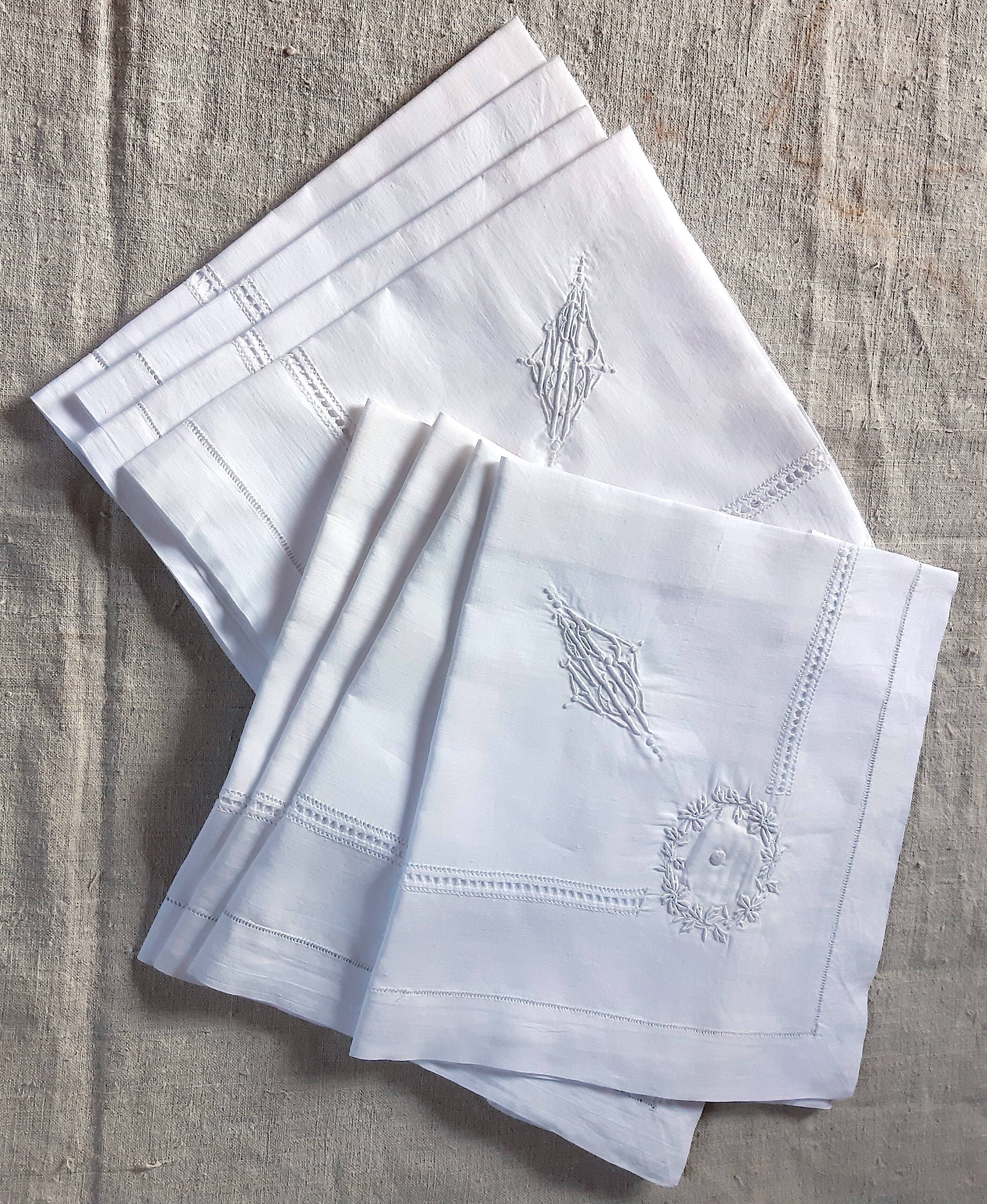 8 pure embroidered thread towels and monogrammed MR