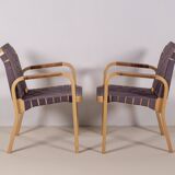 2x Alvar Aalto Model 45 Armchairs, 1970s Artek Finland