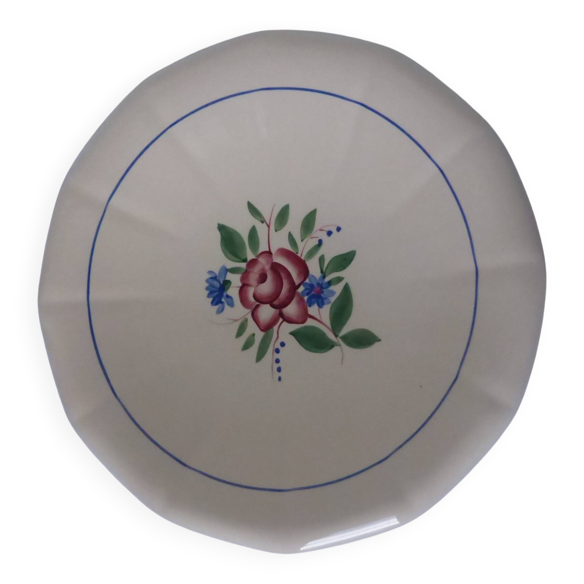 Digoin Sarreguemines dish with round cap