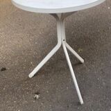 Table de bistrot ronde tripode blanche en acier 60cm