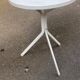 White round tripod bistro table in steel 60cm