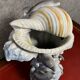 Vintage porcelain dolphin and shell vase circa 1960