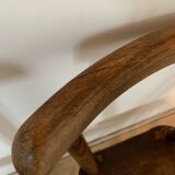 Set of 6 brutalist wooden chairs