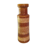 Scandinavian style beige and light brown ceramic vase