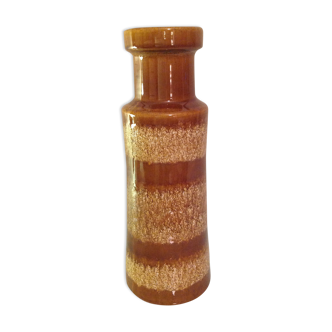 Scandinavian style beige and light brown ceramic vase