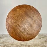 Old round solid wood coffee table