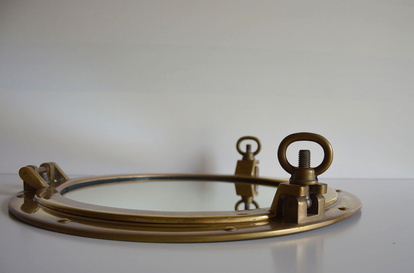 Brass porthole mirror 47cm