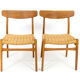 Chaises Ch23  par Hans J. Wegner pour Carl Hansen & Søn