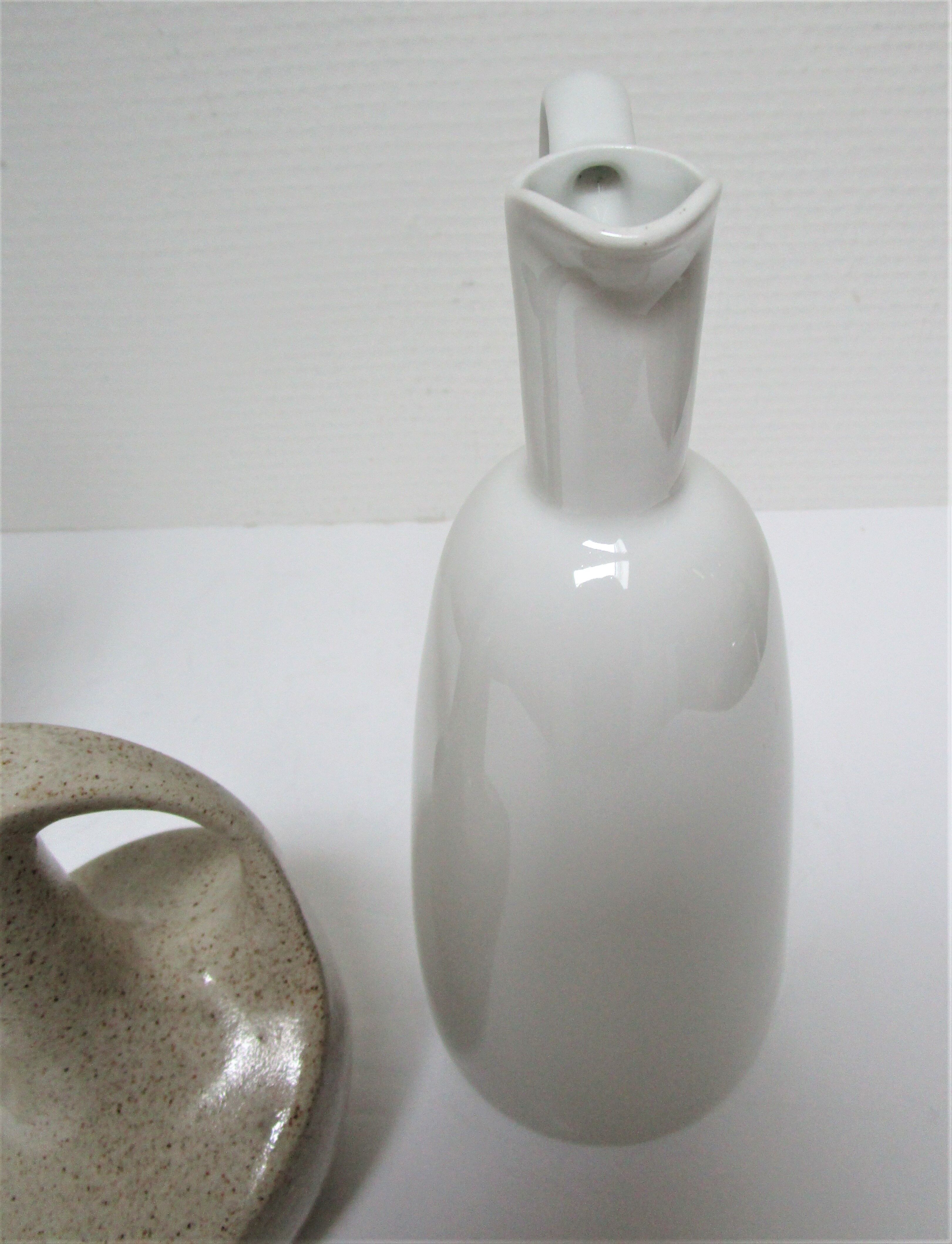Trois vases céramique grès porcelaine vintage