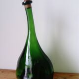 Old blown glass bottle, free form. Armagnac