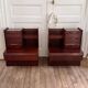 Paire de chevets mid century Roche Bobois vintage avec éclairage intégré