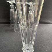 6 Baccarat/Saint Louis champagne flutes - Mid 19th century